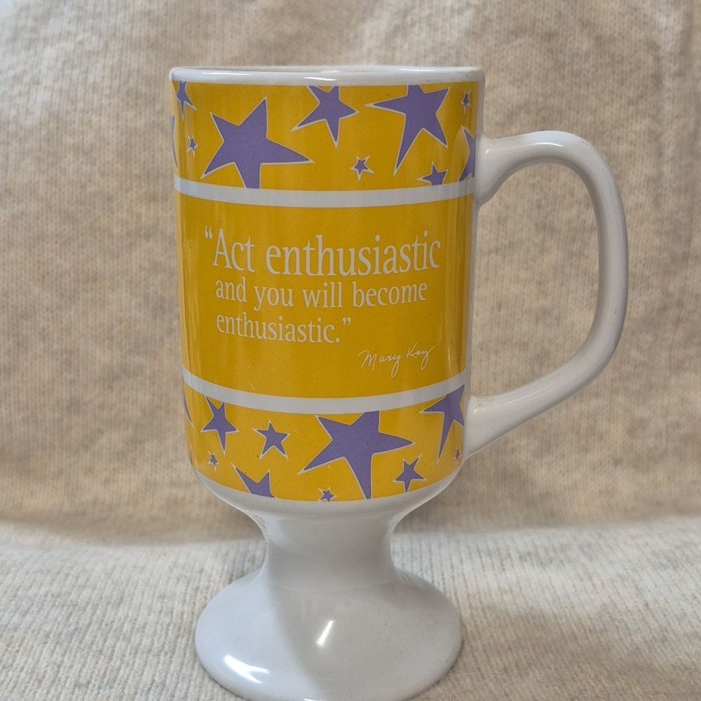 Mary Kay Act Enthusiastic Tall Coffee Mug - NWOT